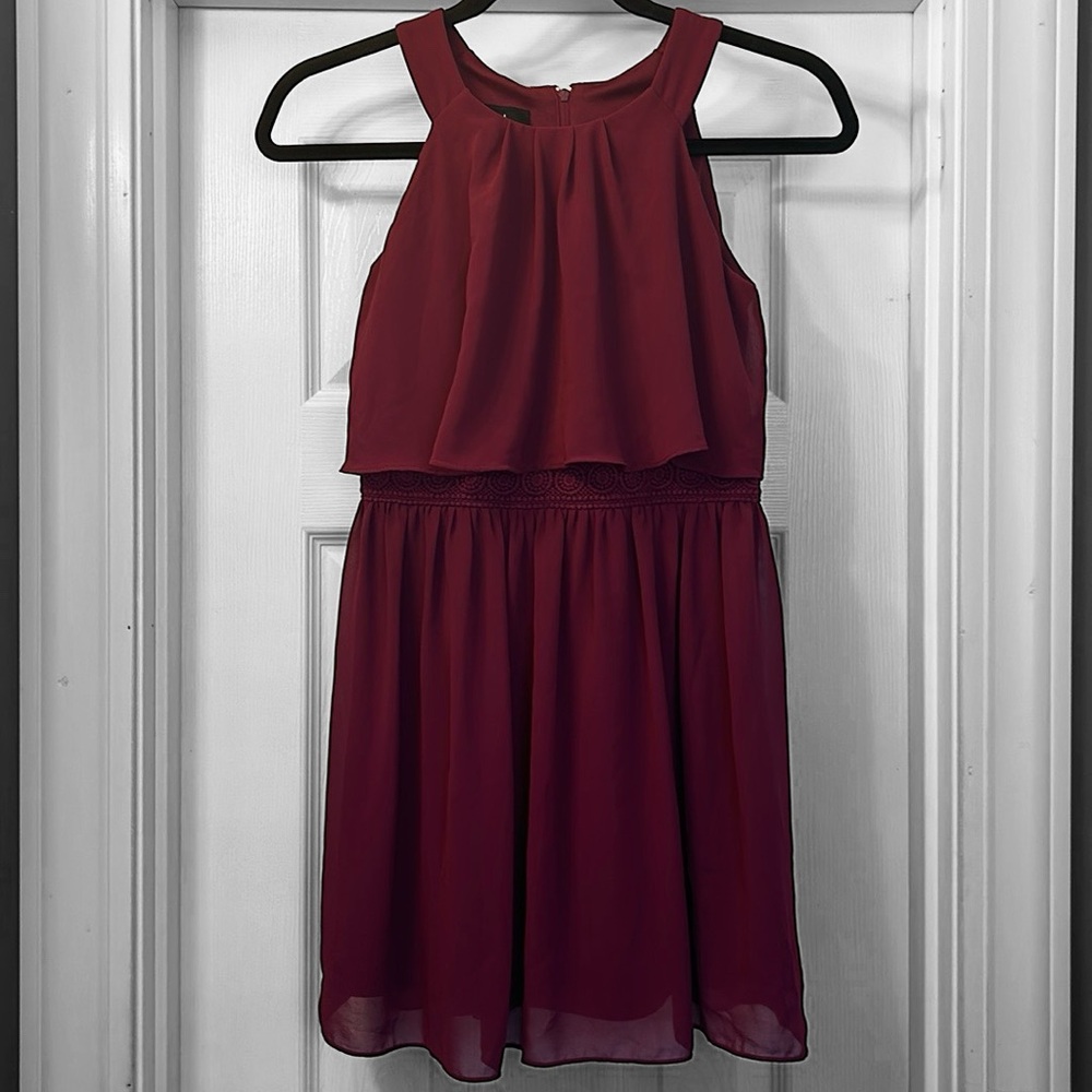 by & by GIRL Pebble Without A Cause Plum dress